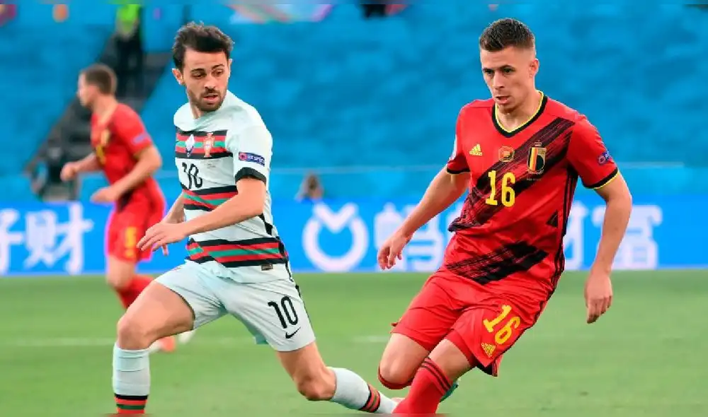 Portugal y Bélgica se enfrentan por los octavos de final. Foto: EFE