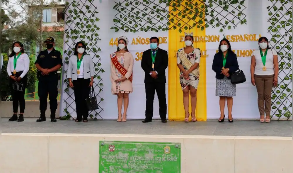 Autoridades participaron de actividades con motivo del aniversario. Foto: Municipalidad Distrital de Olmos.