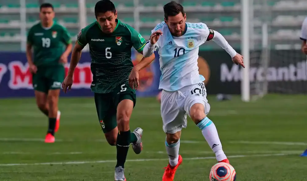 Argentina se mide con Bolivia desde las 9.00 p. m. (hora argentina) y 8.00 p. m. (hora boliviana). Foto: EFE