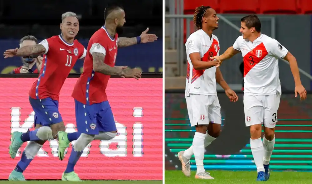 En el 2019, Perú y Chile se enfrentaron en semifinales, con goleada a favor de la Blanquirroja. Foto: composición/EFE En el 2019, Perú y Chile se enfrentaron en semifinales, con goleada a favor de la Blanquirroja. Foto: composición/EFE