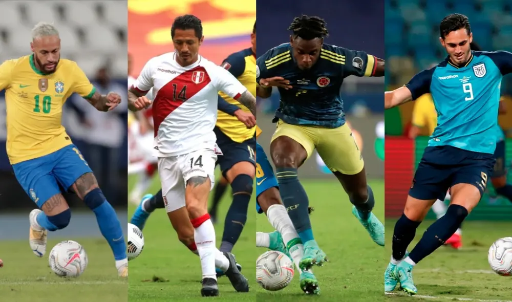 Los rivales de Brasil, Perú, Colombia y Ecuador serán revelados este lunes. Foto: Composición / EFE