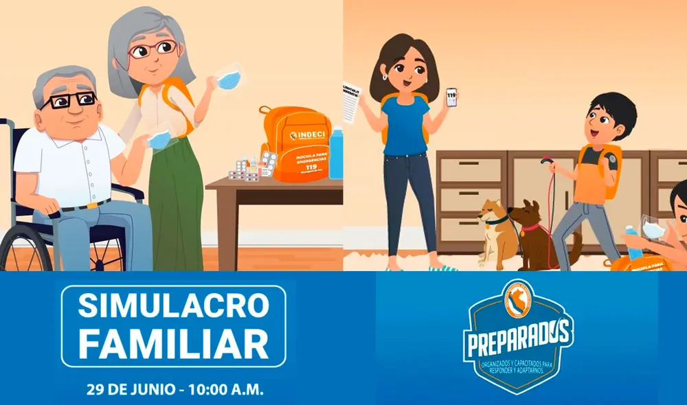 El Simulacro Familiar de este 29 de junio no requerirá la evacuación de la vivienda. Foto: composición/Indeci