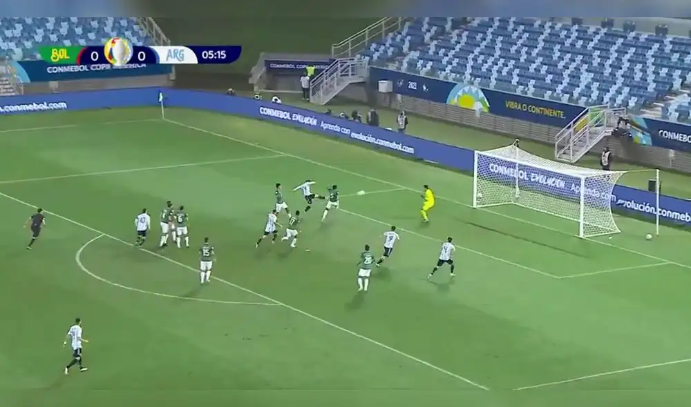'Papu' Gómez marca el primer tanto en el Argentina vs. Bolivia. Foto: captura Copa América 'Papu' Gómez marca el primer tanto en el Argentina vs. Bolivia. Foto: captura Copa América