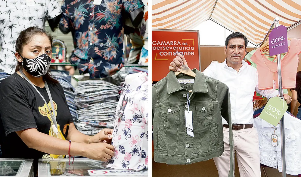 Katherine Salcedo y Magno Chávez, dos emprendedores en la misma competencia que consideran desigual y que hace a la reactivación del sector textil ir a un ritmo difícil. Foto: composición/La República