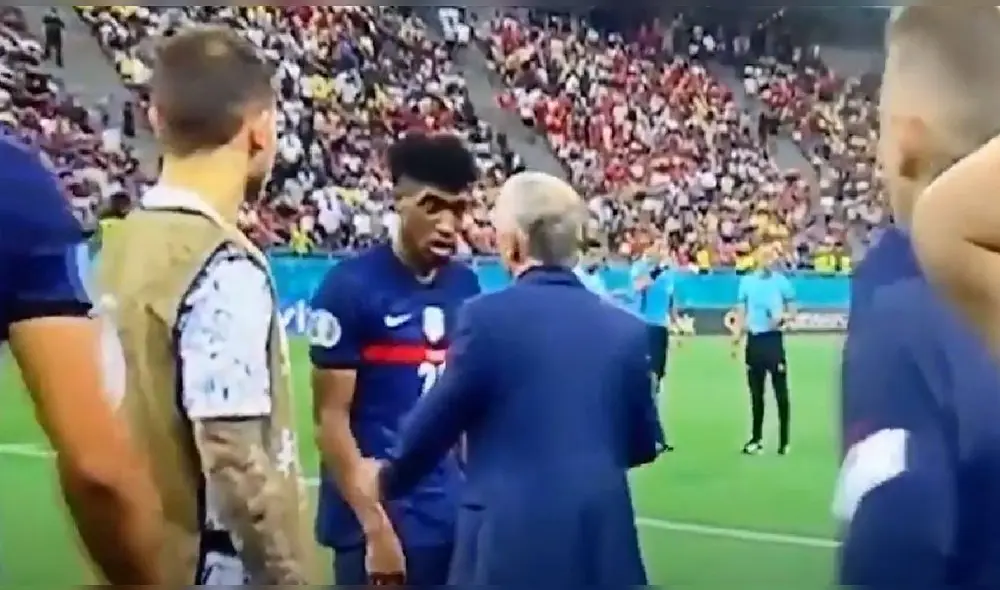 Coman y Deschamps se encararon en el tiempo de la prórroga. Foto: captura/Marca Coman y Deschamps se encararon en el tiempo de la prórroga. Foto: captura/Marca