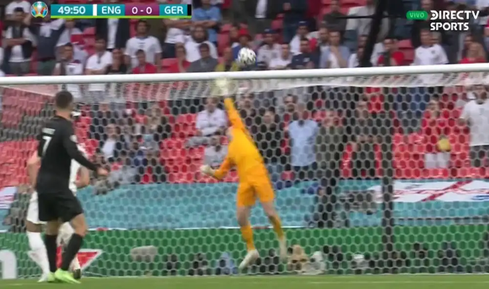 El portero inglés no ha concedido goles en lo que va de la Eurocopa. Foto: captura de video/DirecTV Sports El portero inglés no ha concedido goles en lo que va de la Eurocopa. Foto: captura de video/DirecTV Sports