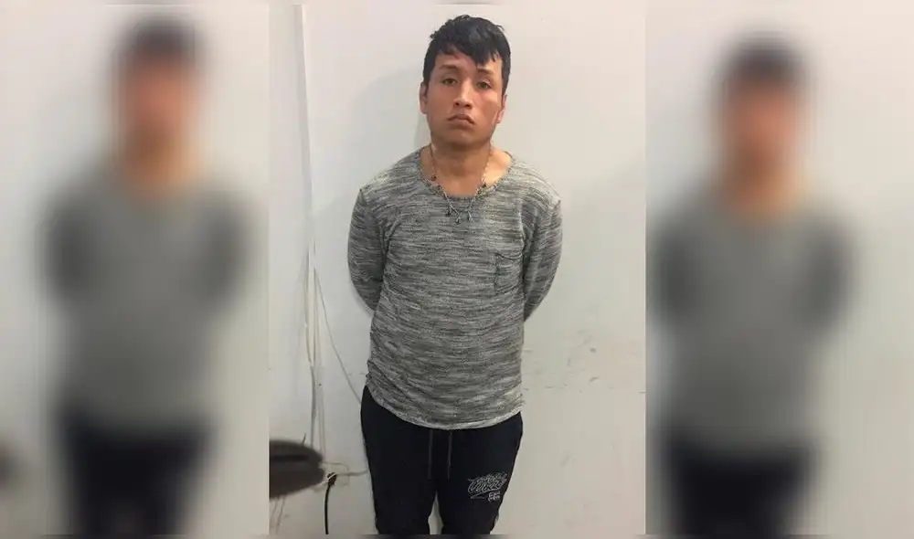 Juan Espejo fue intervenido en la calle Piura con un machete. Foto: PNP Juan Espejo fue intervenido en la calle Piura con un machete. Foto: PNP