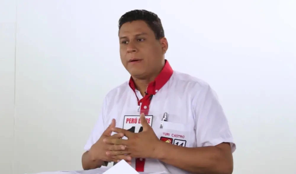 Yuri Castro es el secretario del Perú Libre en Lima. Foto: Captura de pantalla Yuri Castro es el secretario del Perú Libre en Lima. Foto: Captura de pantalla