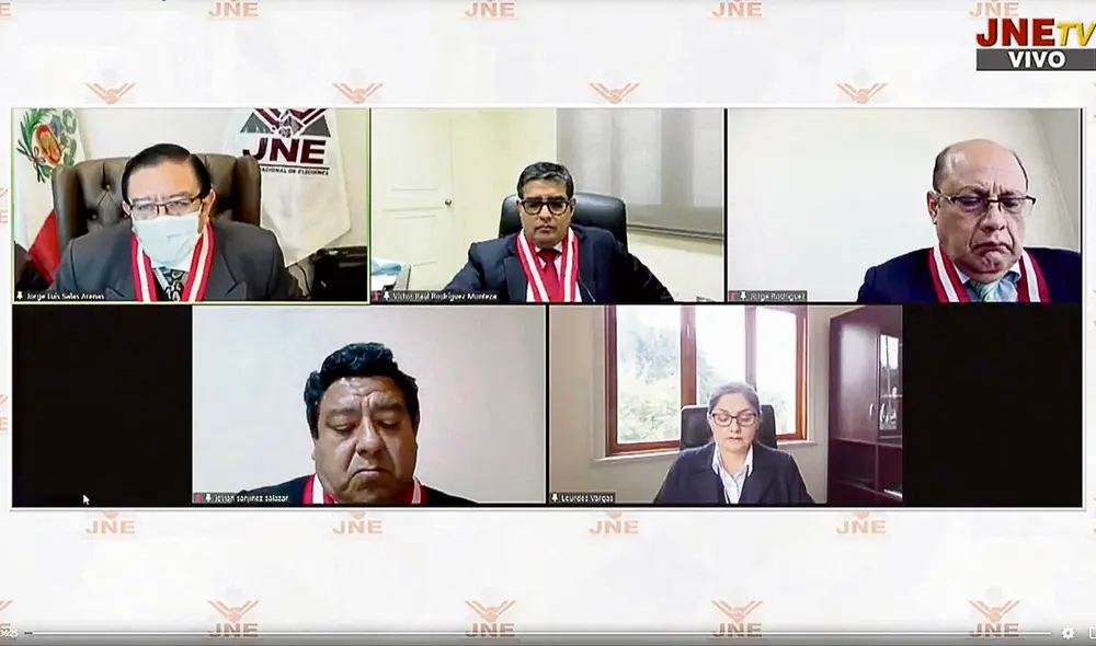 El Pleno del JNE ha resulto 29 apelaciones de nulidad en audiencias públicas. Foto: JNE