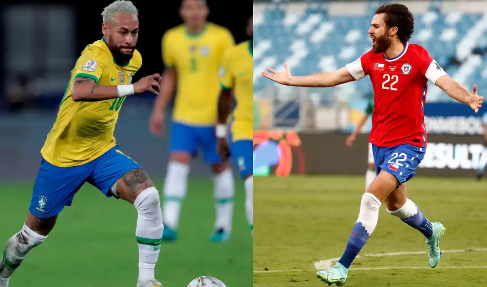 Mira cuánto puedes ganar con el partido de Brasil vs. Chile este viernes 2 de julio. Foto: composición EFE Mira cuánto puedes ganar con el partido de Brasil vs. Chile este viernes 2 de julio. Foto: composición EFE