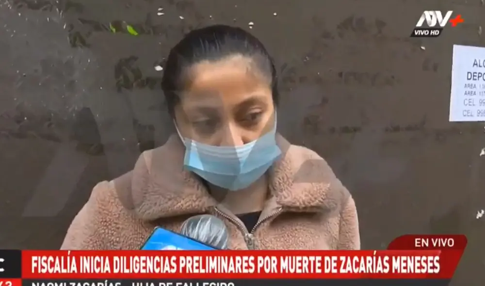 Hija de Sacarías Meses descartó que su padre murió producto de enfrentamiento en los exteriores del JNE. Foto: captura/ATV
