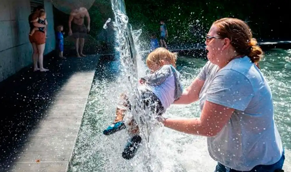 La localidad de Lytton superó el lunes 28 y martes 29 de junio su propio récord hasta llegar a casi 50 grados. Foto: AFP