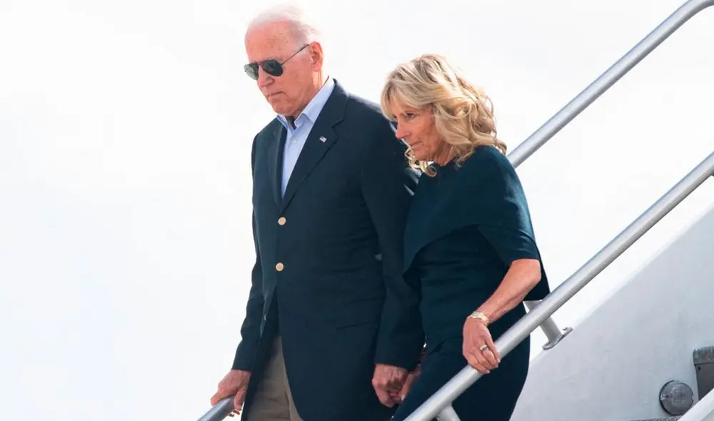 Joe y Jill Biden llegan a Florida, Estados Unidos. Foto: AFP Joe y Jill Biden llegan a Florida, Estados Unidos. Foto: AFP
