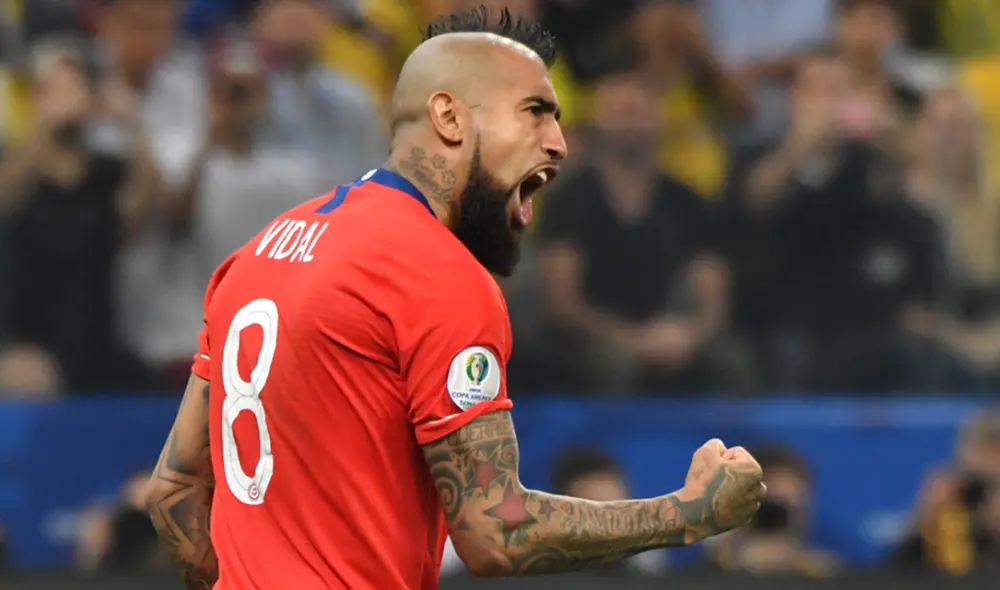 Arturo Vidal es uno de los líderes de Chile. Foto: AFP