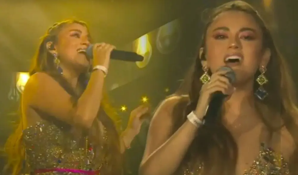 Amy Gutiérrez brilló en el escenario de los Premios Heat. Foto: captura HTV