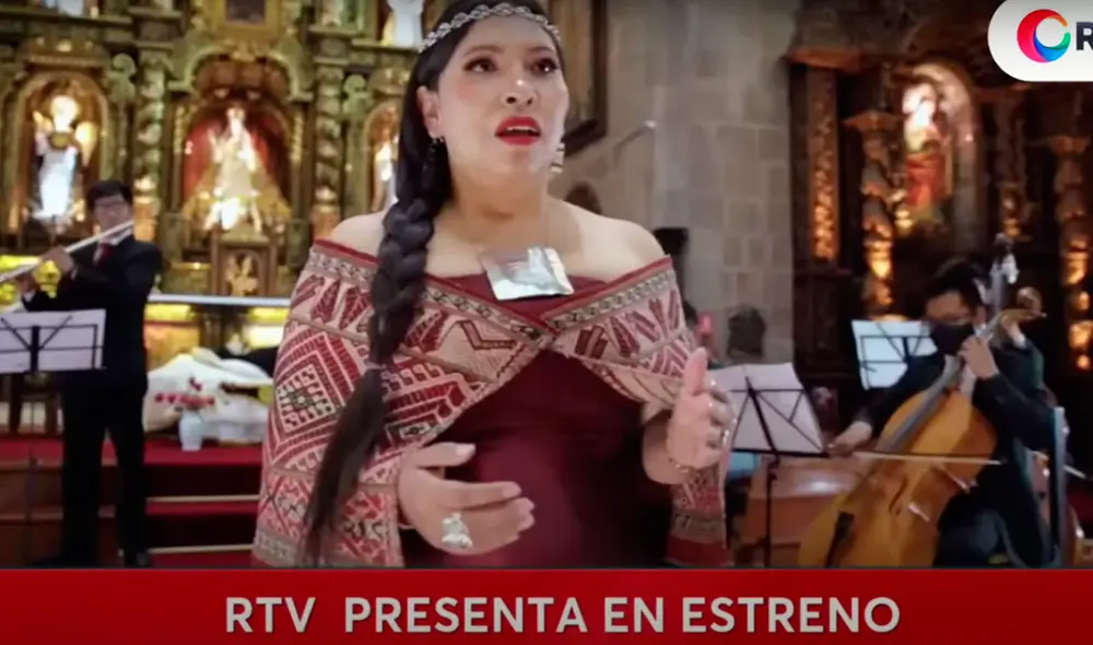 Gladis Huamán y la sinfónica cusqueña también cantarán el himno nacional en Aimara, Shipibo y Español. Foto: La República RTV Gladis Huamán y la sinfónica cusqueña también cantarán el himno nacional en Aimara, Shipibo y Español. Foto: La República RTV