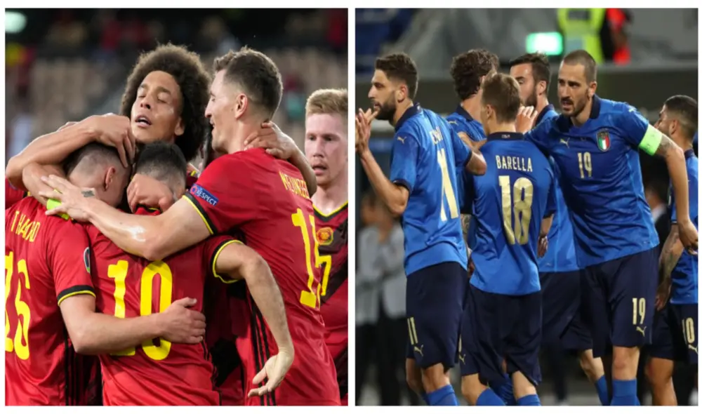 Bélgica e Italia disputarán los tres puntos que los lleven a las semifinales de la Eurocopa 2021. Foto: composición EFE Bélgica e Italia disputarán los tres puntos que los lleven a las semifinales de la Eurocopa 2021. Foto: composición EFE