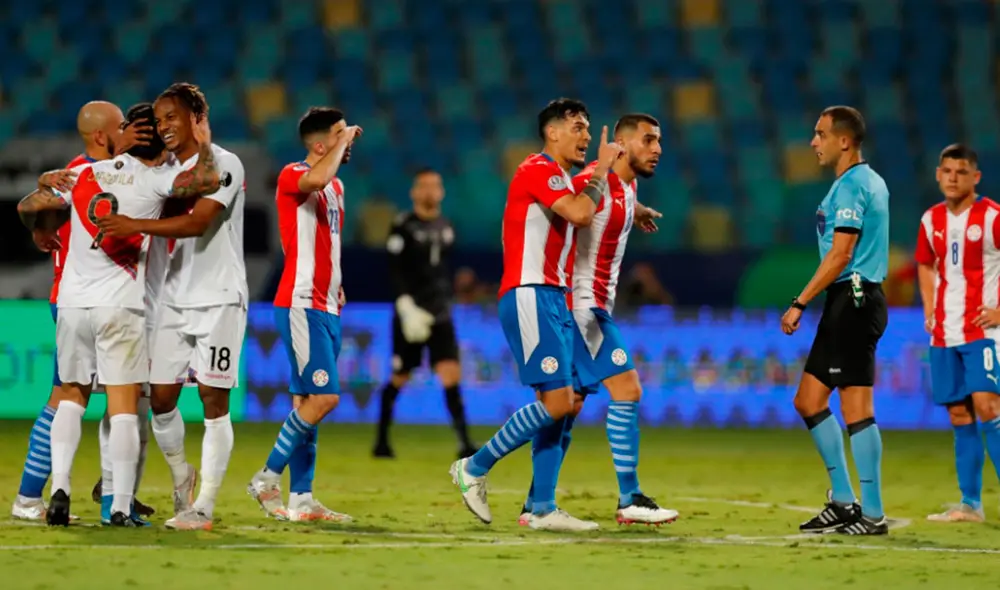 Perú supera a Paraguay por los cuartos de final de la Copa América 2021. Foto: EFE Perú supera a Paraguay por los cuartos de final de la Copa América 2021. Foto: EFE