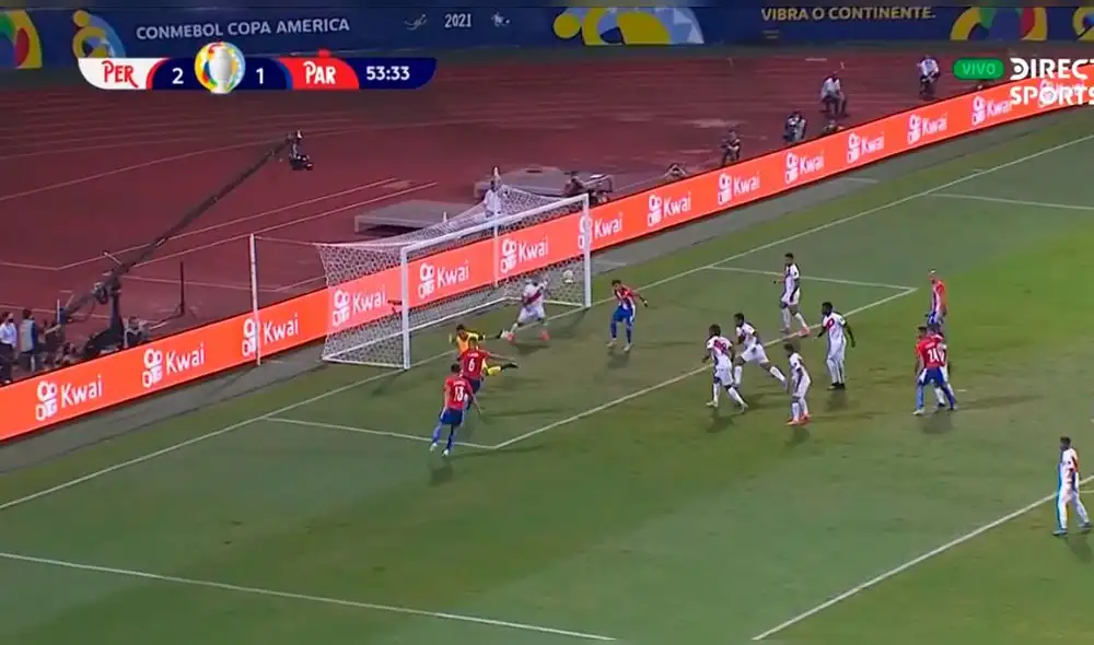 Junior Alonso anotó el segundo de la Albirroja tras un error defensivo. Foto: captura/DirecTV Sports Junior Alonso anotó el segundo de la Albirroja tras un error defensivo. Foto: captura/DirecTV Sports