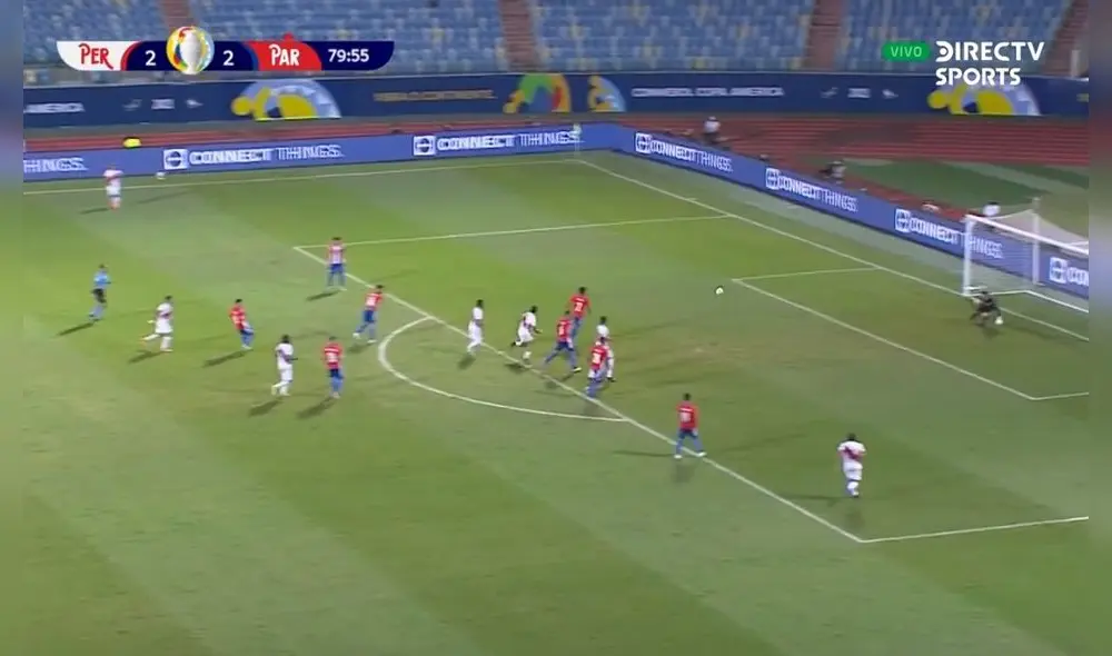 Yoshimar Yotún volvió a poner en ventaja a Perú. Foto: captura DirecTV Sports Yoshimar Yotún volvió a poner en ventaja a Perú. Foto: captura DirecTV Sports