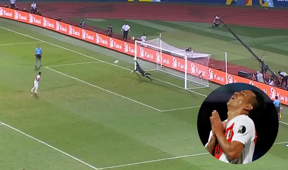 Christian Cueva se encargó de ejecutar el quinto penal peruano. Foto: captura DirecTV Sports/EFE