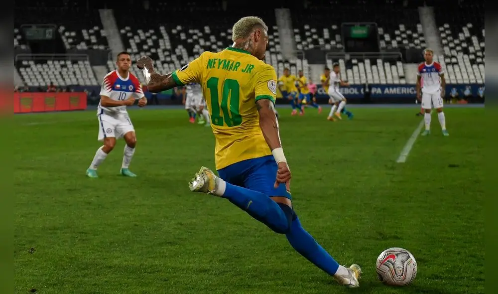 Neymar comanda el ataque de Brasil frente a Chile. Foto: Copa América Neymar comanda el ataque de Brasil frente a Chile. Foto: Copa América