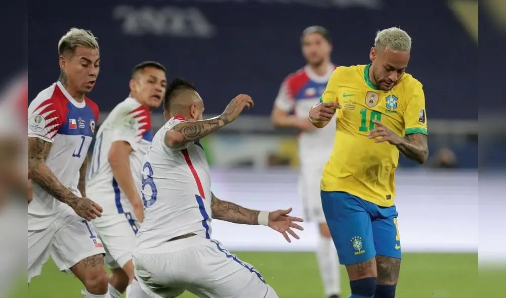 Brasil y Chile disputan la llave de cuartos de final de la Copa América 2021. Foto: Copa América