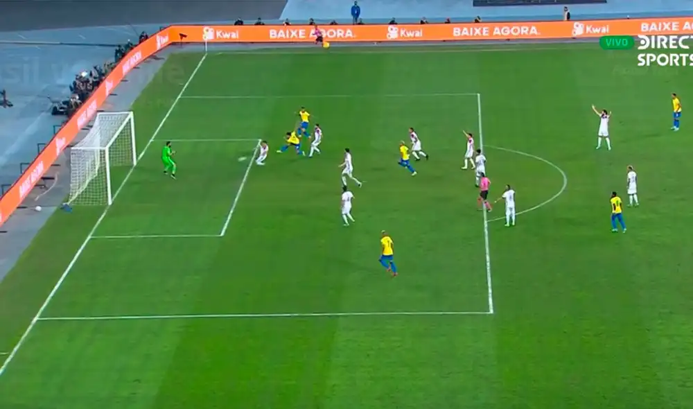 Gol de Paquetá para el 1-0 de Brasil ante Chile. Foto: captura DirecTV Sports