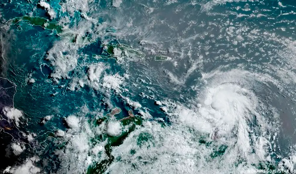 Imagen satelital del huracán Elsa. Foto: DW Imagen satelital del huracán Elsa. Foto: DW