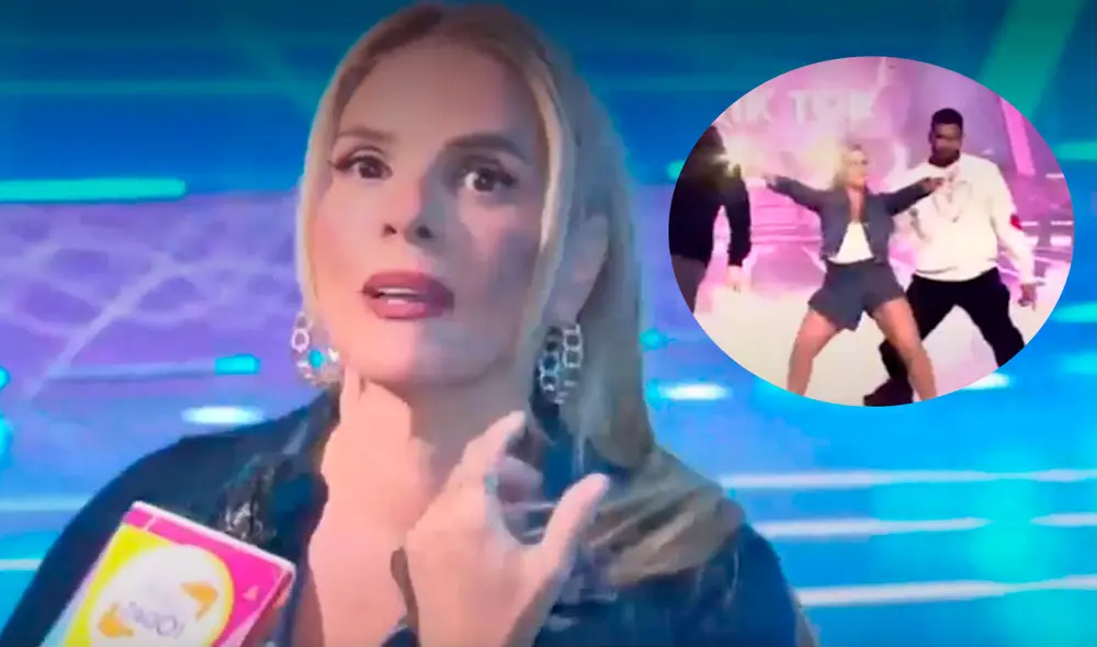 La conductora Johanna San Miguel pidió que en próximas coreografías incluyan piruetas y cargadas. Foto: captura de América TV