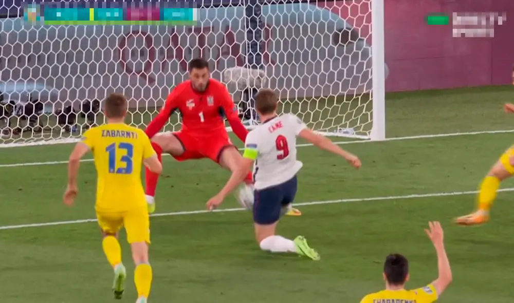 Harry Kane anotó su segundo gol con Inglaterra en la Eurocopa 2021. Foto: captura de DirecTV Sports