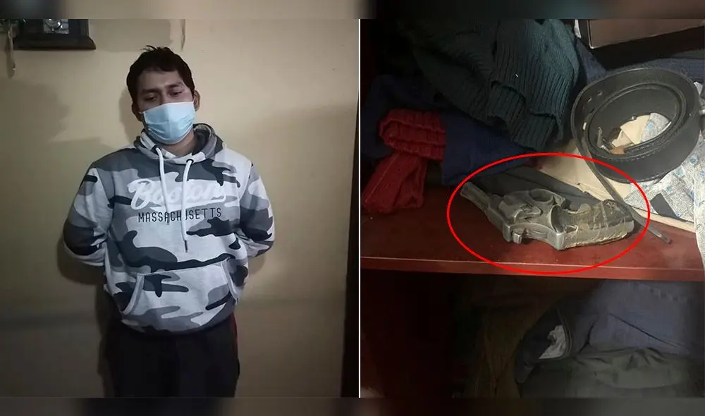 Sujeto usó revólver para amenazar a sus víctimas. Foto: difusión Sujeto usó revólver para amenazar a sus víctimas. Foto: difusión