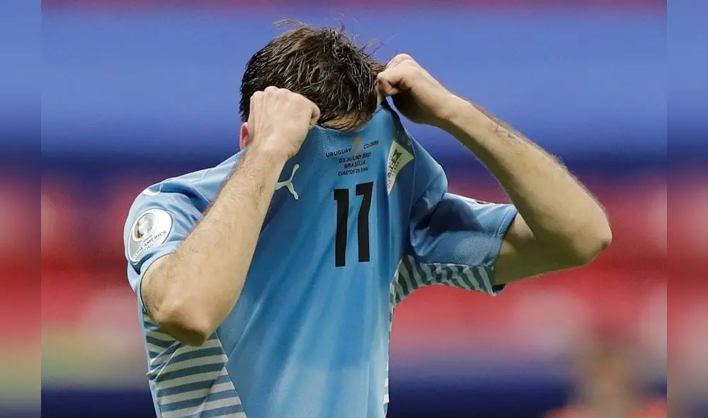 Matías Viña falló su penal y le dio la clasificación a Colombia. Foto: EFE/ Joedson Alves Matías Viña falló su penal y le dio la clasificación a Colombia. Foto: EFE/ Joedson Alves