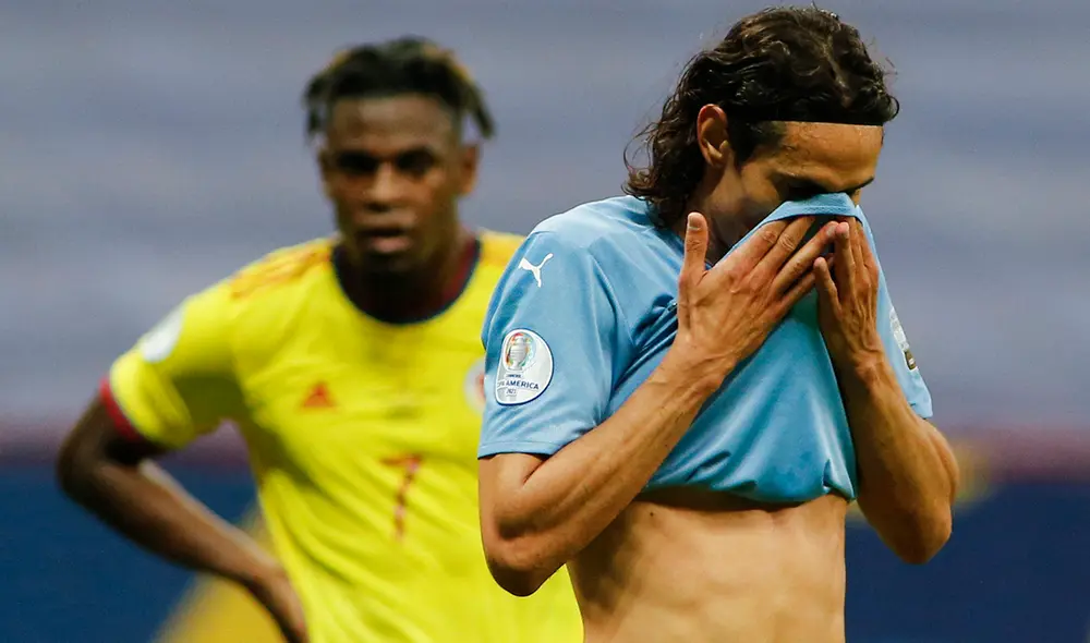 Edinson Cavani se pronunció sobre la derrota de Uruguay ante Colombia por penales en la Copa América 2021. Foto: AFP