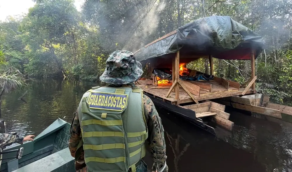 Guardacostas realizaron operativo en Nanay. Foto: Difusión