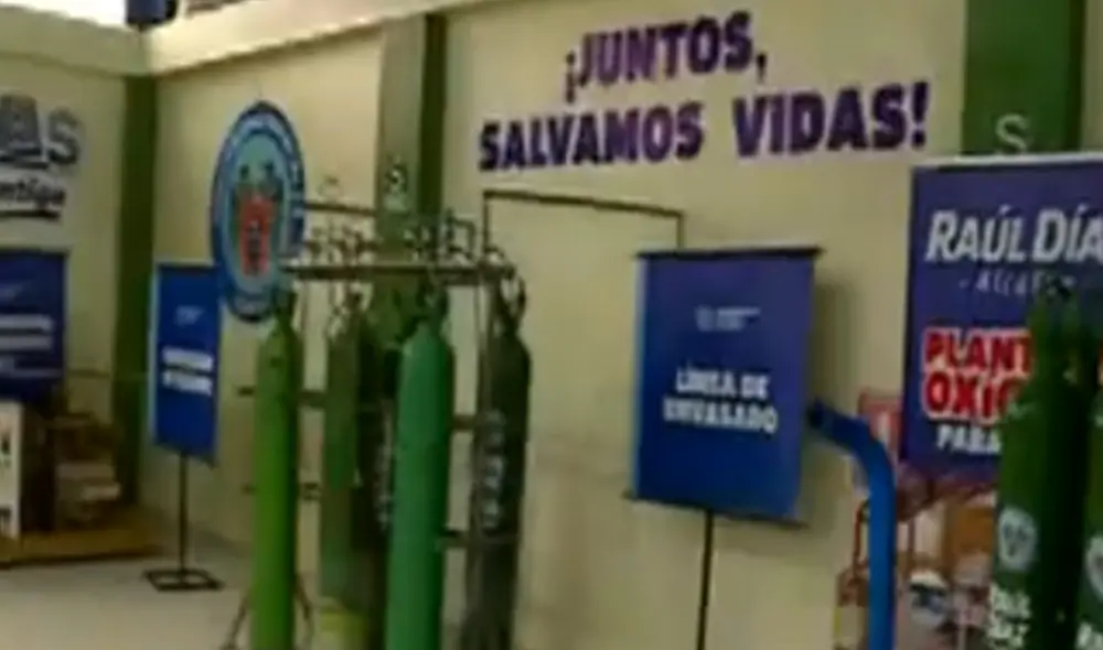 Vecinos del distrito de Comas podrán recargar sus balones. Foto: captura de Panamericana Televisión