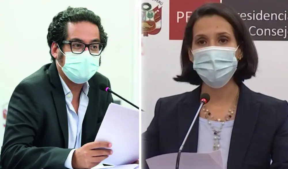 José Luis Chicoma es ministro de la Producción y Claudia Cornejo, de Comercio Exterior y Turismo. Foto: captura/PCM José Luis Chicoma es ministro de la Producción y Claudia Cornejo, de Comercio Exterior y Turismo. Foto: captura/PCM