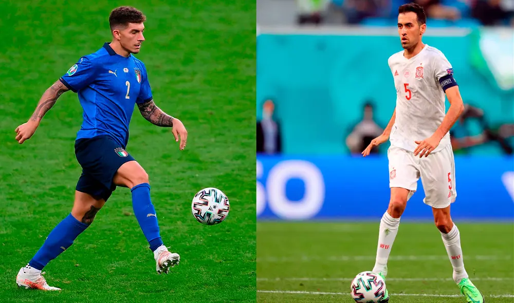 Italia y España se enfrentan en el estadio Wembley de Londres. Foto: composición/EFE Italia y España se enfrentan en el estadio Wembley de Londres. Foto: composición/EFE