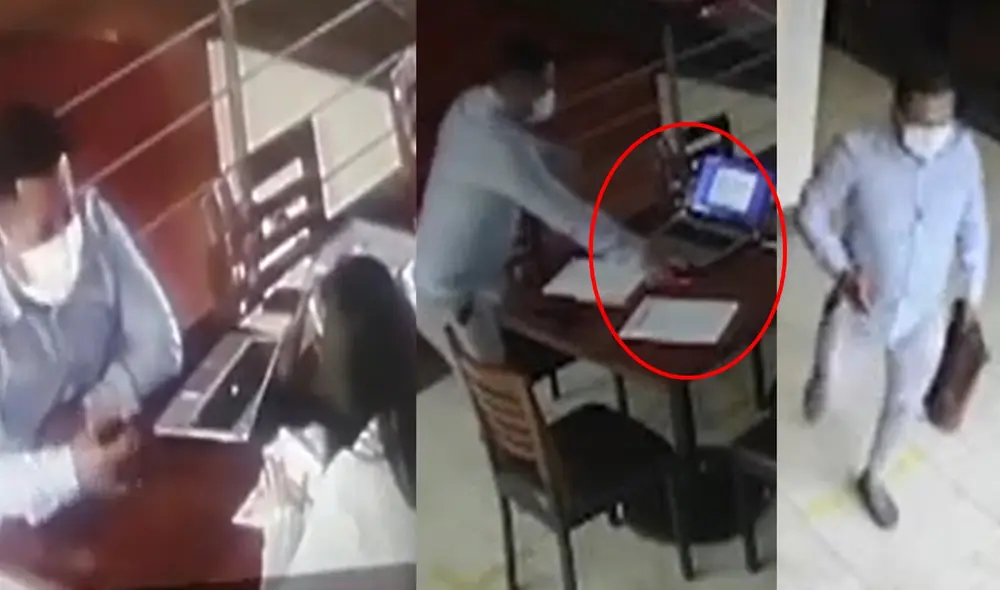 Las cámaras de seguridad de la pollería registraron el asalto. Foto: captura de Panamericana Televisión