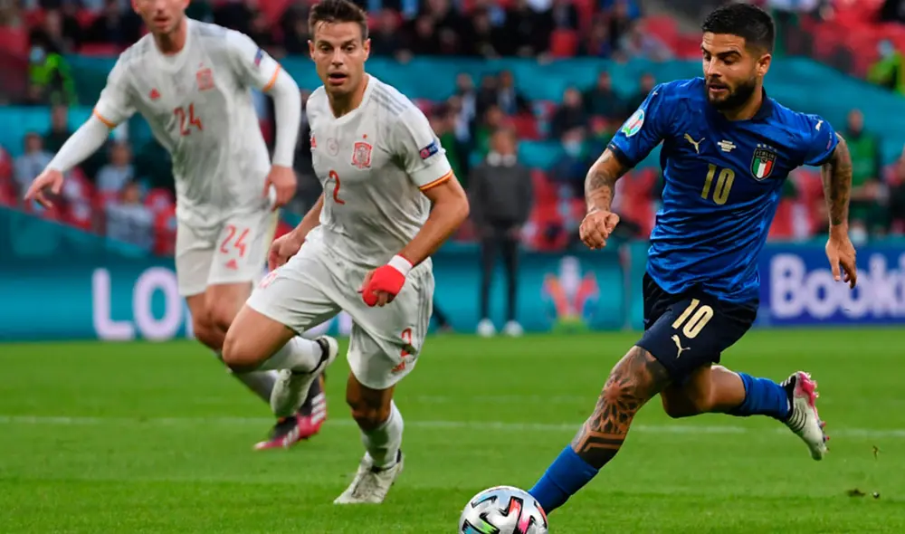 Italia vence a España por la mínima en semifinales de Eurocopa 2021. Foto AFP Italia vence a España por la mínima en semifinales de Eurocopa 2021. Foto AFP