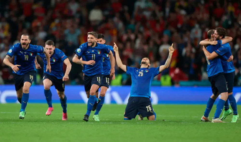 Italia finalista de la Eurocopa 2021 tras superar a España por penales. Foto: AFP Italia finalista de la Eurocopa 2021 tras superar a España por penales. Foto: AFP