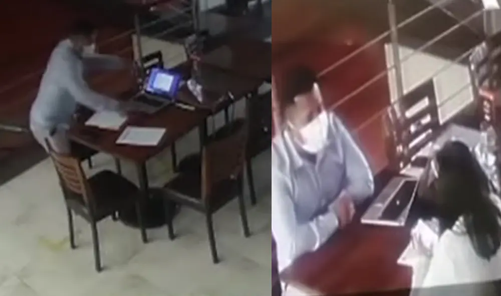 En ambos casos, delincuente se hizo pasar como hijo del dueño de la pollería y saludó con confianza al personal. Foto: captura de Buenos Días Perú
