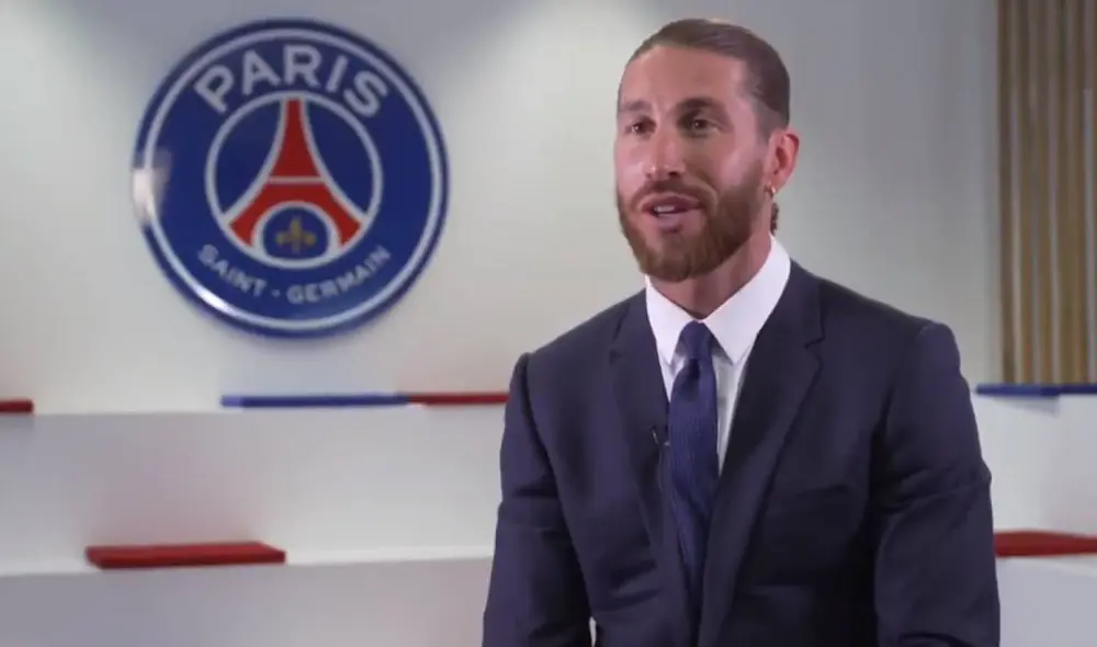 Sergio Ramos llega al PSG luego de jugar 16 años en el Real Madrid. Foto: captura PSG TV Sergio Ramos llega al PSG luego de jugar 16 años en el Real Madrid. Foto: captura PSG TV