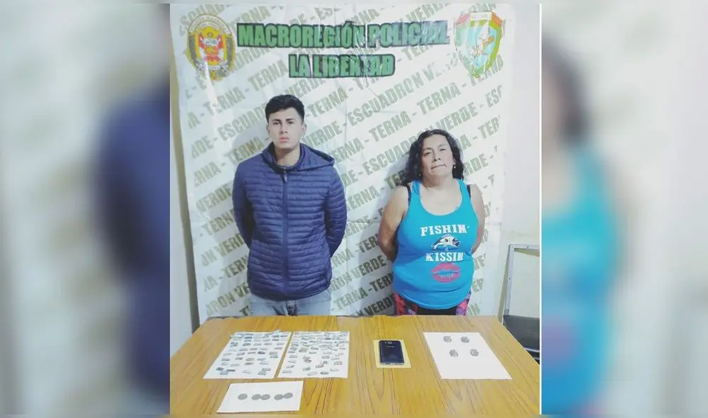 Pareja es acusada de vender droga en el centro poblado Miramar. Foto: PNP Pareja es acusada de vender droga en el centro poblado Miramar. Foto: PNP
