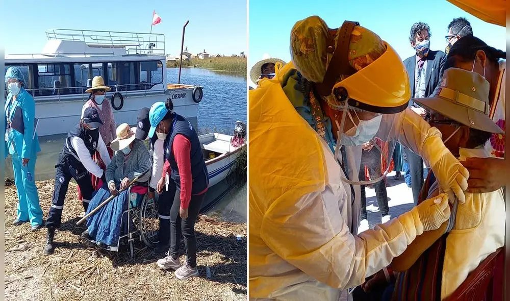 Adultos mayores de 60 años recibieron su primera dosis. Foto: Diresa Puno