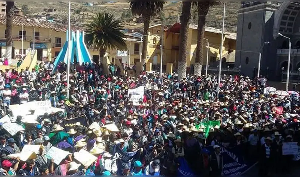 En 2019, autoridades de los distritos afectados por la contaminación fueron a un paro regional. Foto: Irving Poma