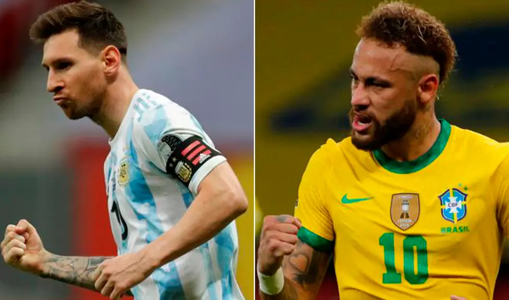 Figuras sin corona. Tanto Lionel Messi como Neymar Jr. buscarán su primera coronación en Copa América este fin de semana. Foto: composición / difusión / EFE