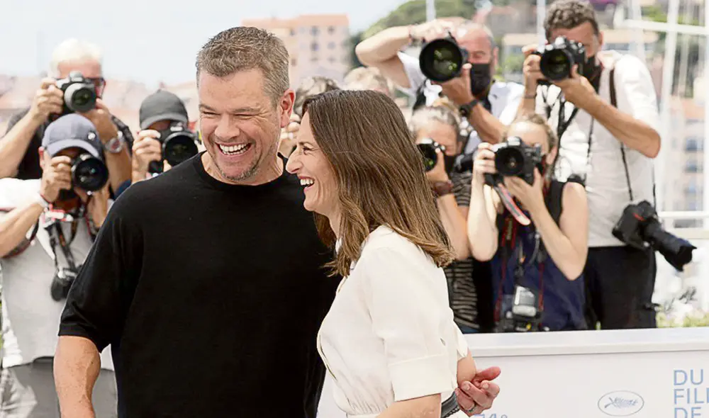 Protagonistas. Junto a la actriz Camille Cottin. Foto: AFP Protagonistas. Junto a la actriz Camille Cottin. Foto: AFP