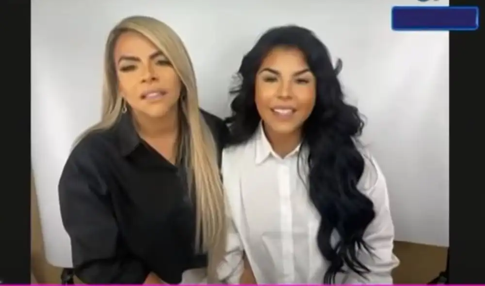 Josetty y Génesis Hurtado se enlazaron con el programa de Magaly Medina para brindar su apoyo a Dalia Durán. Foto: captura ATV