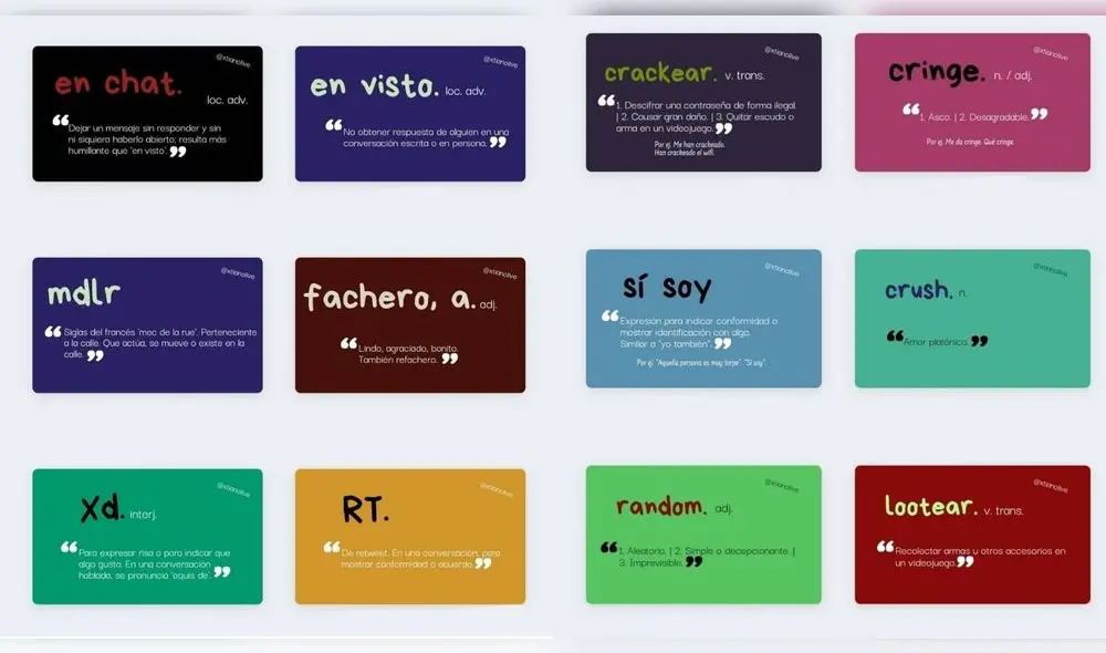 Decenas de usuarios de Twitter felicitaron la iniciativa de Olivé por la creación de este 'diccionario'. Foto: captura de Twitter